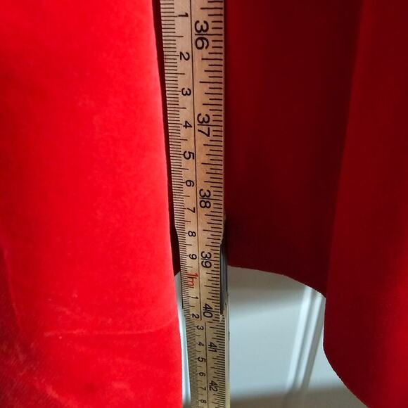 Vintage Young Modes 50s Swing Dress Womens Small Red Pin Up Retro Rockabilly - Picture 8 of 11